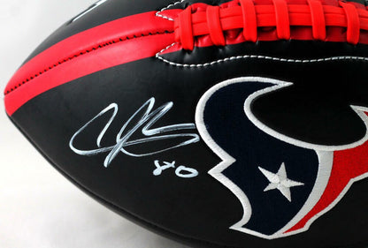 Andre Johnson Autographed Houston Texans Black Logo Football