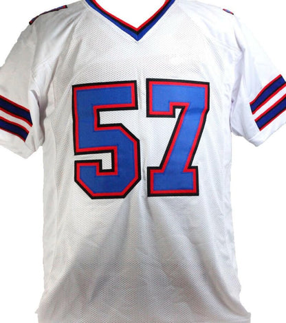 AJ Epenesa Autographed Buffalo Bills White Custom Jersey - "Bills Mafia"