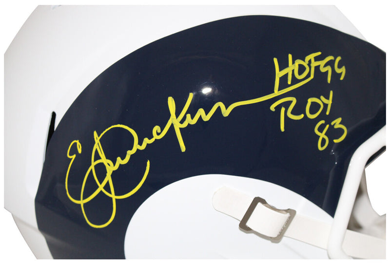 Eric Dickerson Signed Los Angeles Rams Full Size AMP Replica Helmet