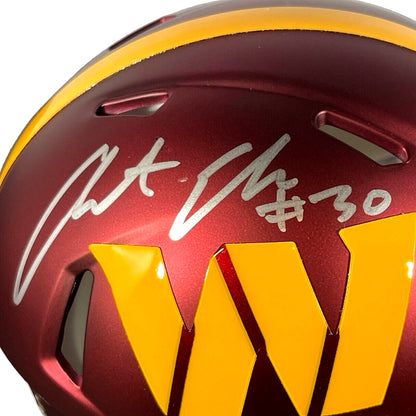 Austin Ekeler Signed Washington Commanders Speed Mini Helmet Beckett COA