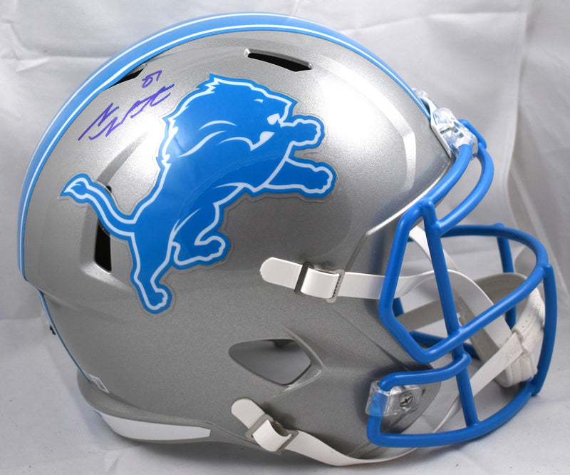 Sam LaPorta Signed Detroit Lions Full Size Speed Replica Helmet
