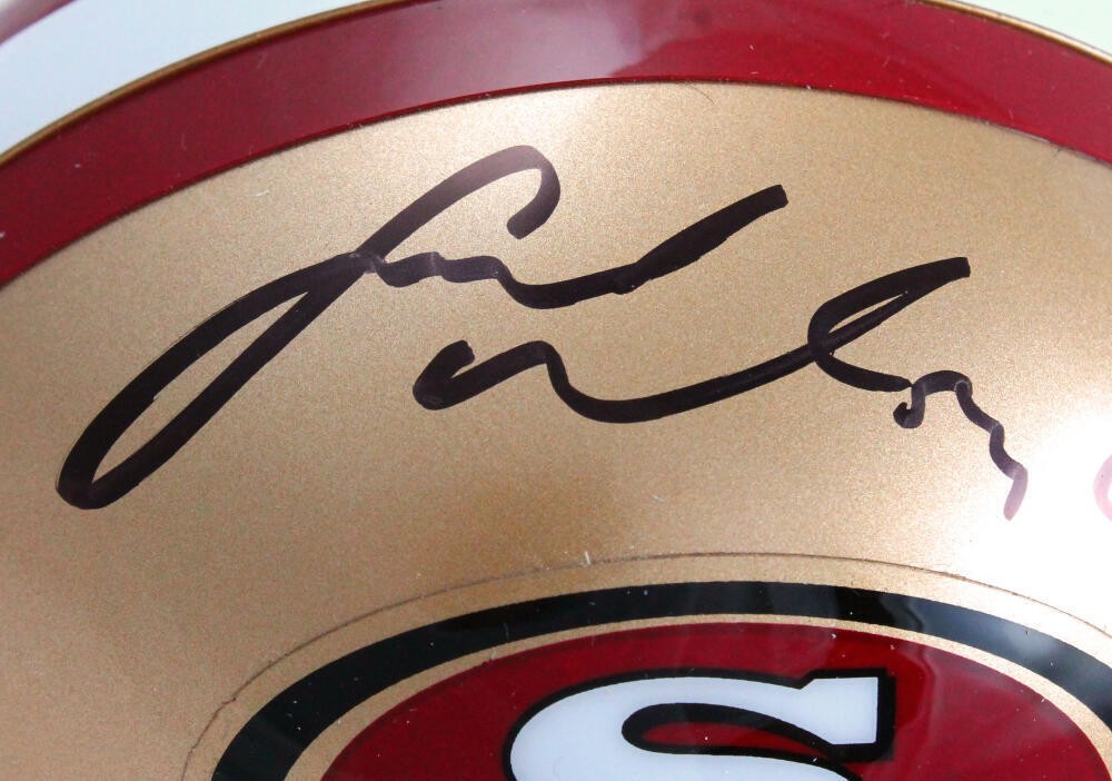 Fred Warner & Azeez Al-Shaair Signed San Francisco 49ers Mini Helmet