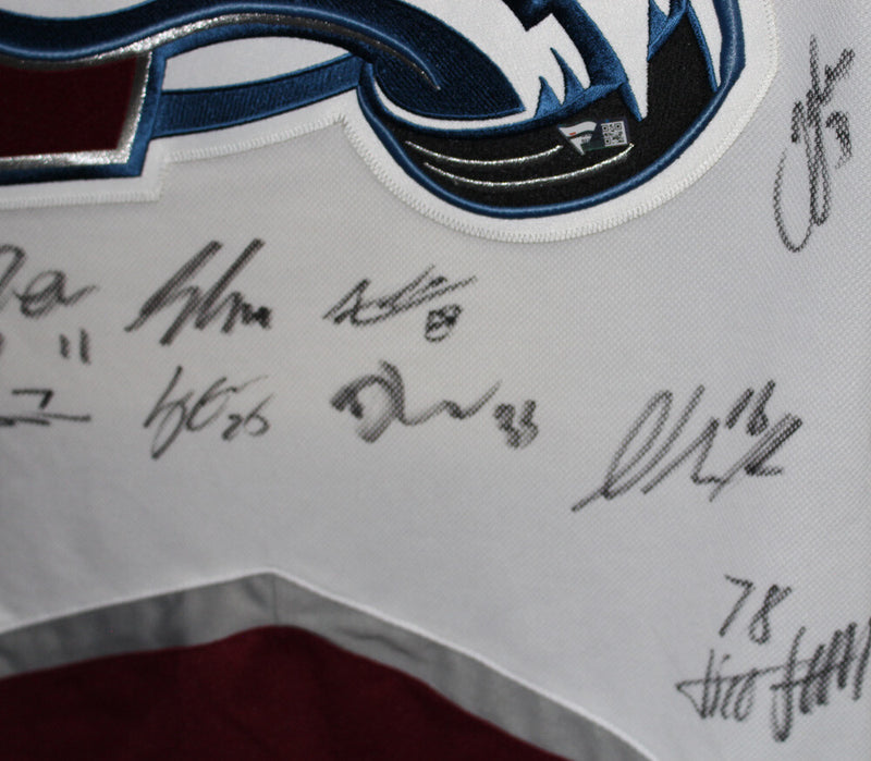 Colorado Avalanche Team Signed Adidas Authentic White Jersey (18+ Sigs)