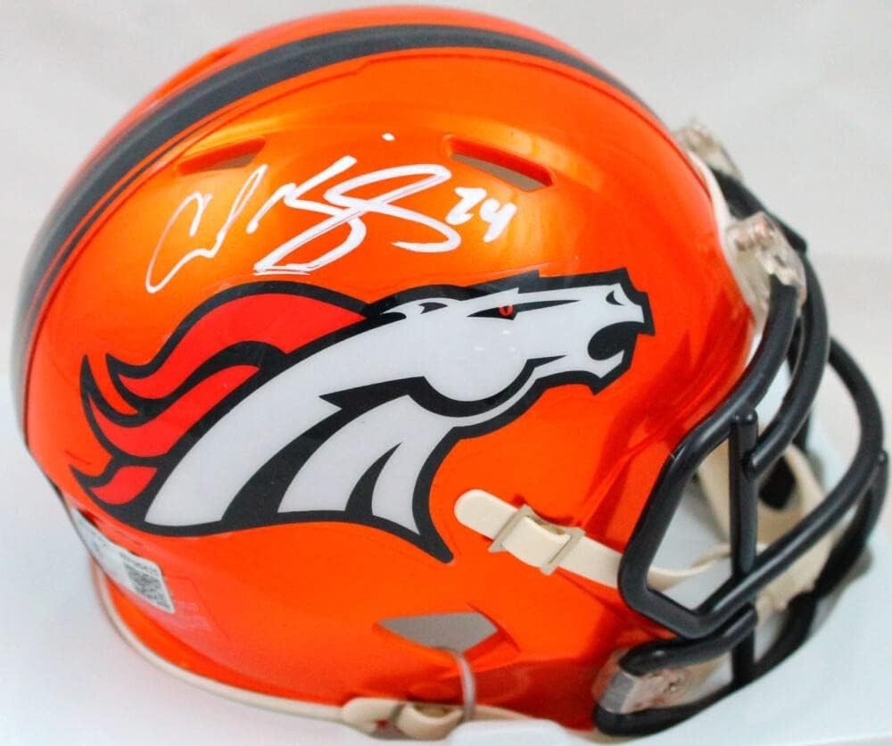 Champ Bailey Autographed Denver Broncos Flash Speed Mini Helmet