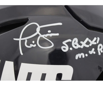 Phil Simms Signed New York Giants Authentic SpeedFlex Throwback Helmet SB XXI MVP