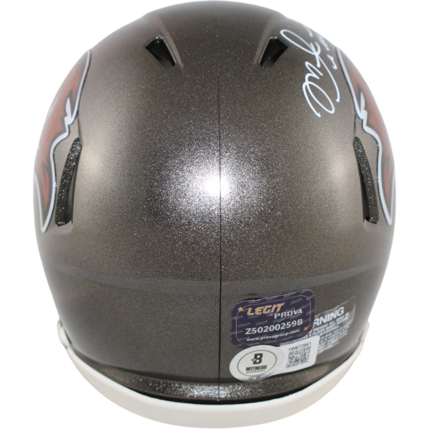 Mike Alstott Signed Tampa Bay Buccaneers Throwback Mini Helmet