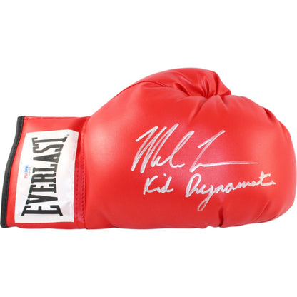 Mike Tyson Signed "Kid Dynamite" Inscribed Red Boxing Glove