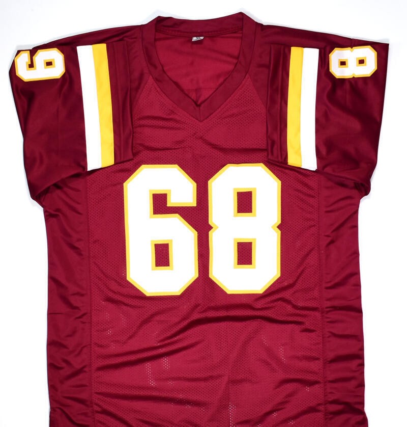 Russ Grimm Signed Washington Maroon Custom Jersey Inscribed HOF HOGS JSA