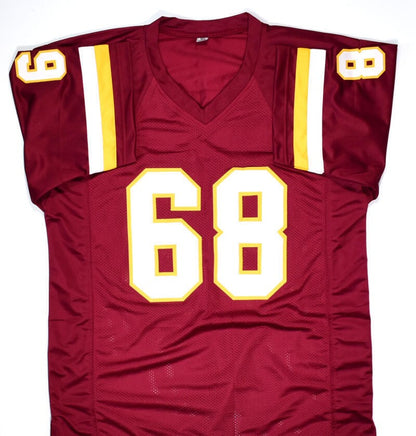 Russ Grimm Signed Washington Maroon Custom Jersey Inscribed HOF HOGS JSA