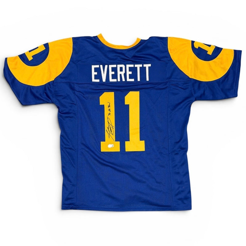Jim Everett Signed Los Angeles Rams Custom Jersey - '90 Pro Bowl