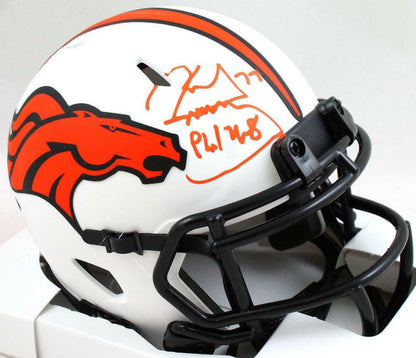 Karl Mecklenburg Signed Denver Broncos Lunar Speed Mini Helmet