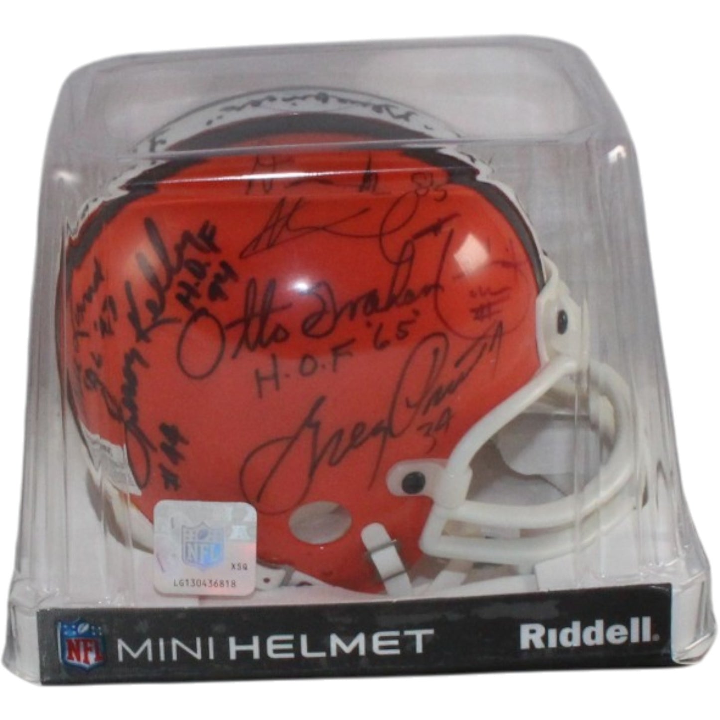 Cleveland Browns Legends Signed Mini Helmet (13 Signatures) BAS
