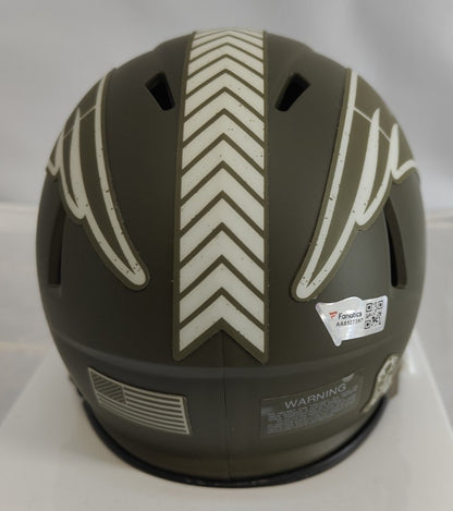 Tom Brady Autographed New England Patriots Salute to Service Mini Helmet