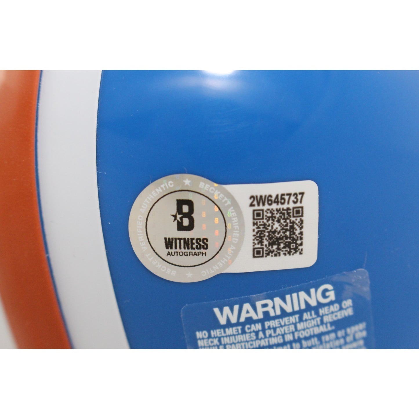 Shannon Sharpe Autographed Denver Broncos Throwback VSR4 Mini Helmet HOF