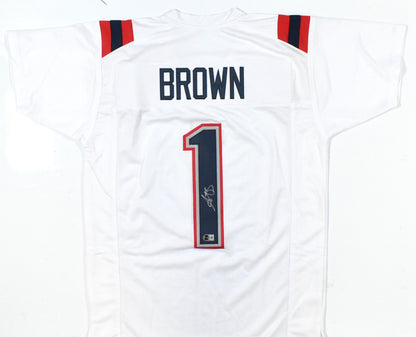 A.J. Brown Autographed White Custom Jersey
