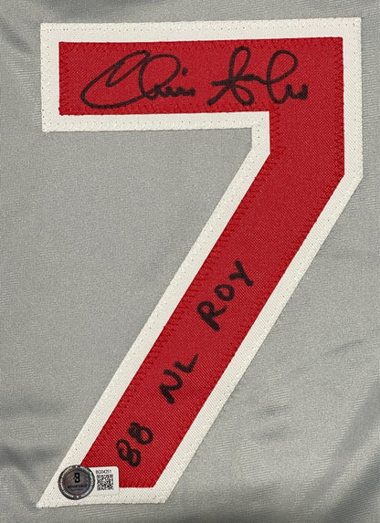 Chris Sabo Cincinnati Reds Autographed Custom Jersey 88 NL ROY Beckett COA