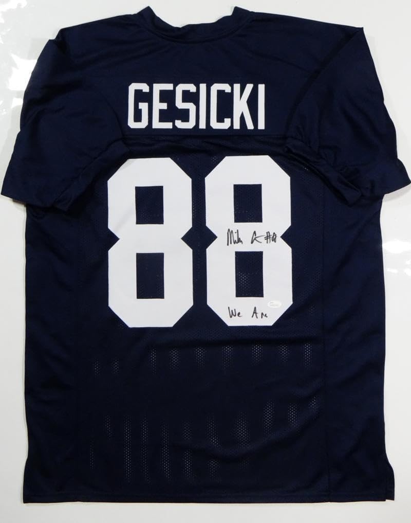 Mike Gesicki Signed Navy Custom Jersey "We Are" Inscription JSA