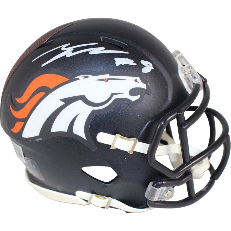 Talanoa Hufanga Autographed Denver Broncos Mini Helmet (BAS Witnessed)