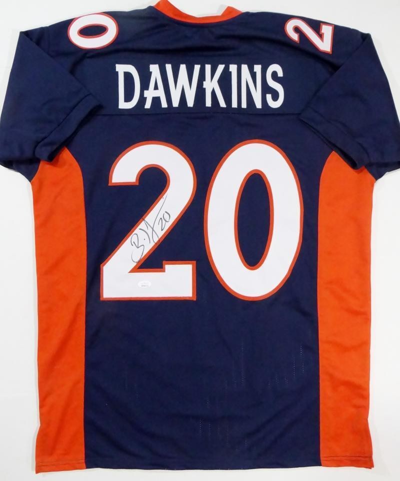 Brian Dawkins Autographed Blue Custom Jersey