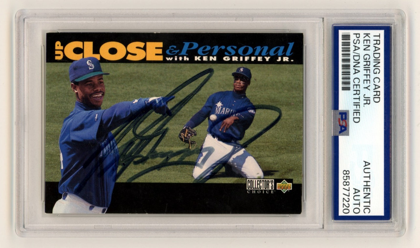 Ken Griffey Jr. Signed 1994 Upper Deck #634 "Up Close" Card PSA Authentic