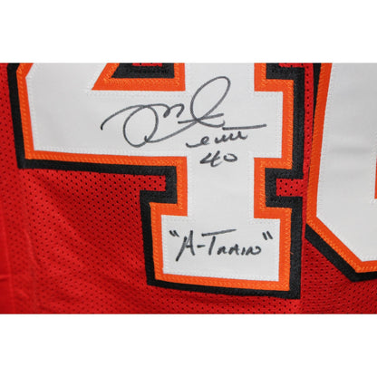 Mike Alstott Signed Red Pro Style Jersey with "A-Train" Inscription