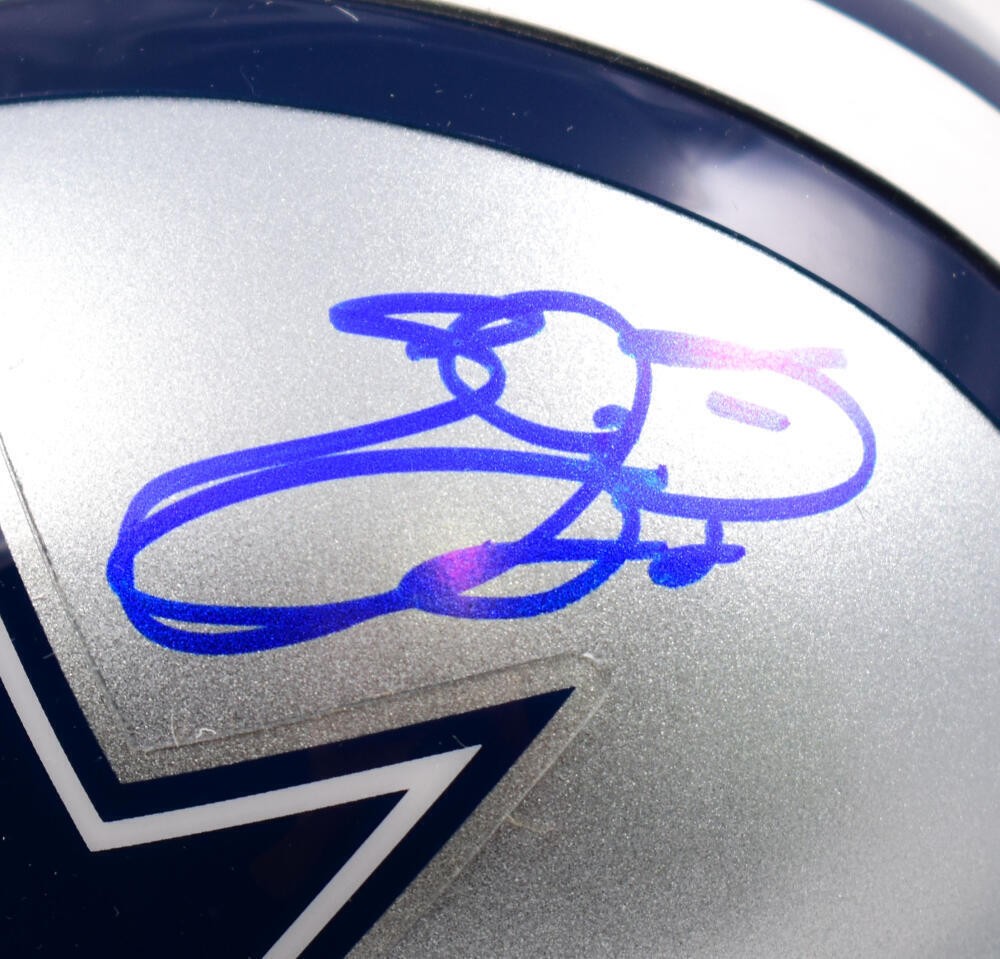 Emmitt Smith Signed Dallas Cowboys Blue Mini Helmet