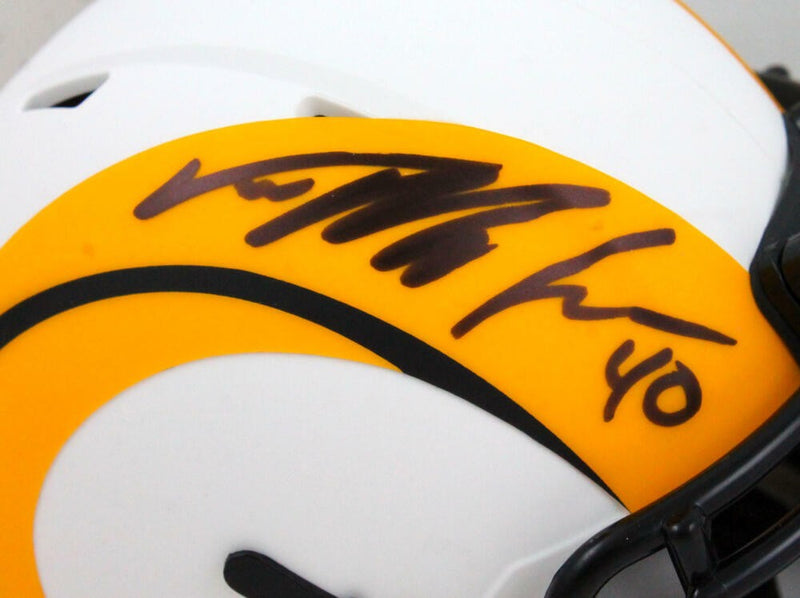 Von Miller Signed Los Angeles Rams Lunar Speed Mini Helmet