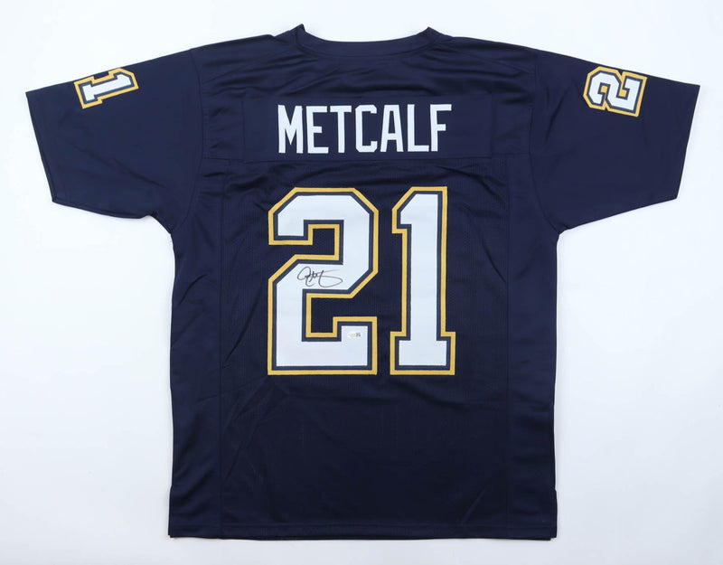 Eric Metcalf Autographed San Diego Chargers Dark Blue Custom Jersey