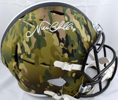 Nick Chubb Signed Cleveland Browns Full Size Camo Speed Helmet