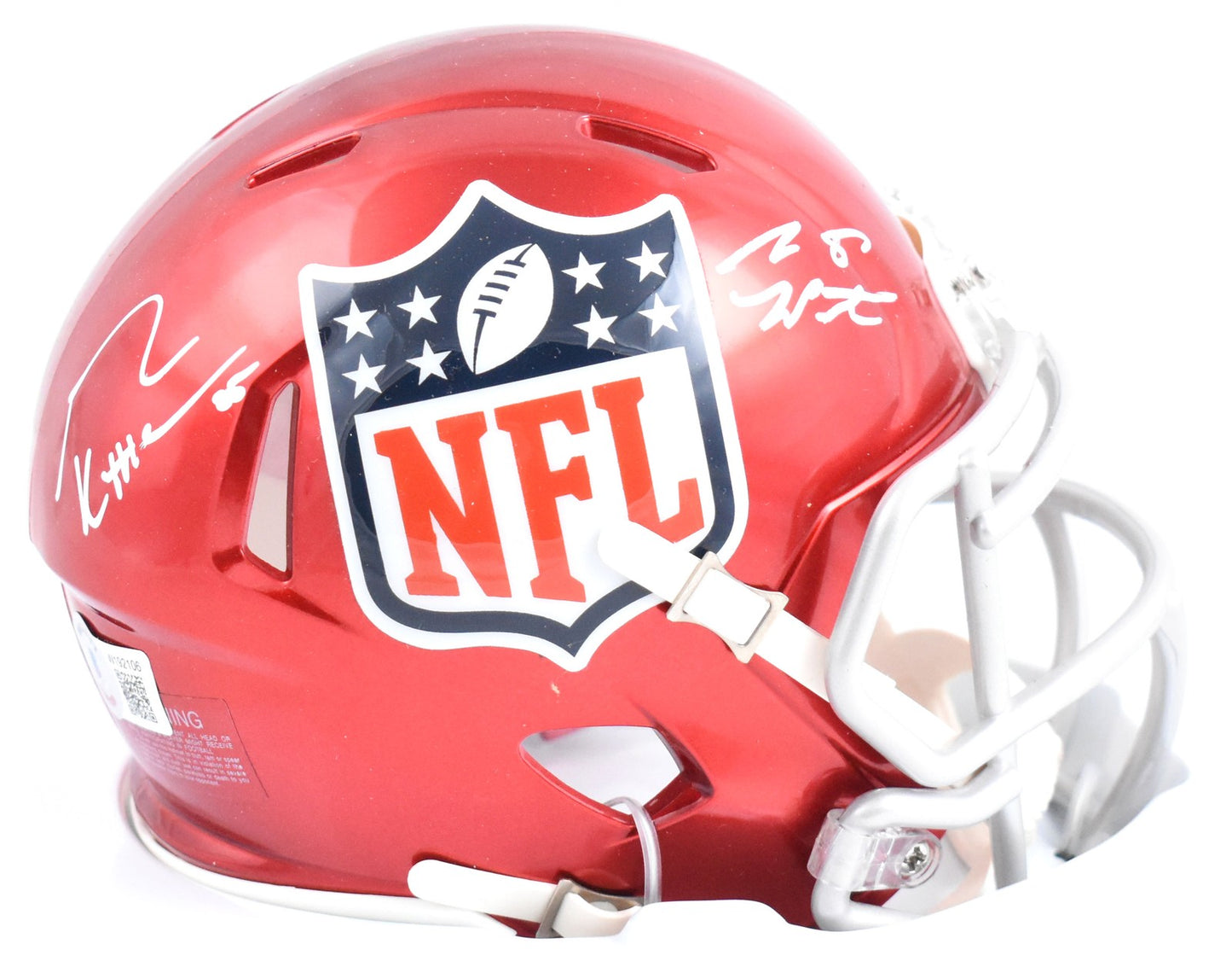 Sam LaPorta & George Kittle Signed Flash Speed Mini Helmet