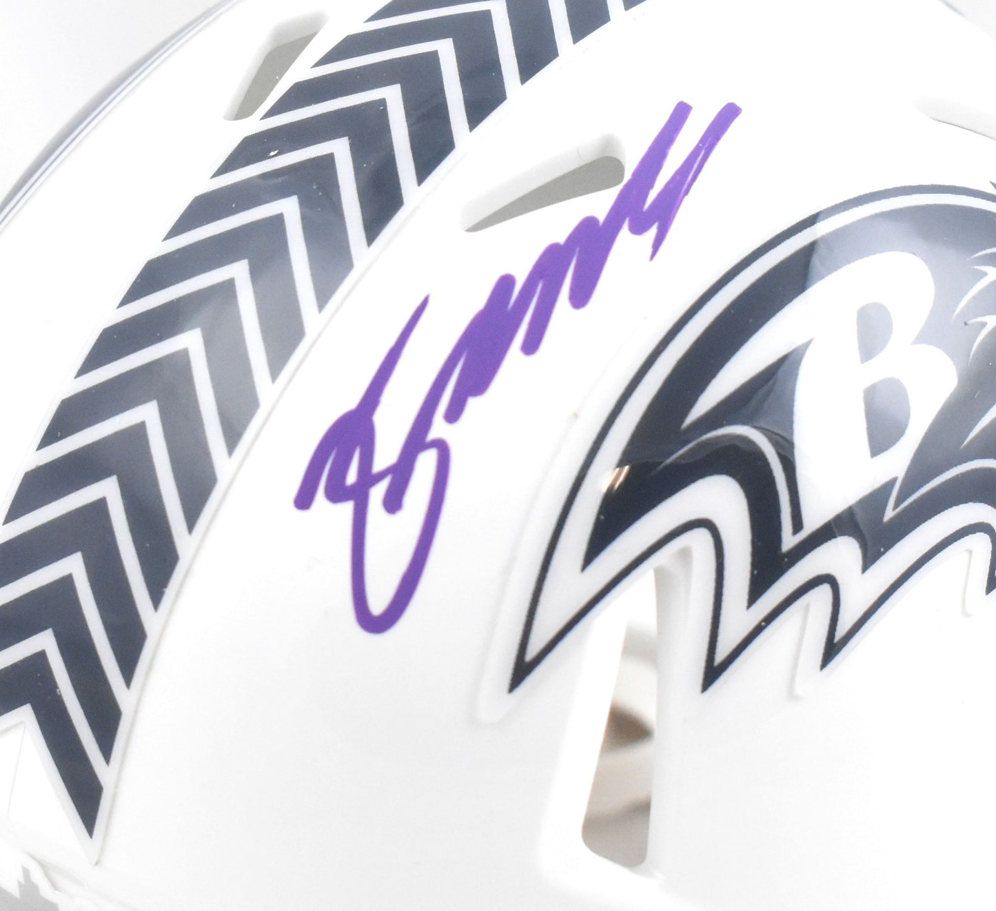 Zay Flowers Signed Baltimore Ravens 2024 Salute to Service Mini Helmet
