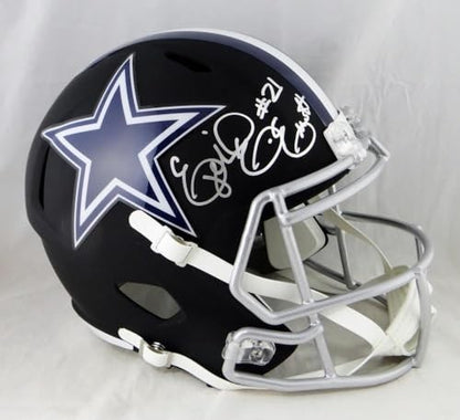 Ezekiel Elliott Signed Dallas Cowboys Full Size Flat Black Helmet