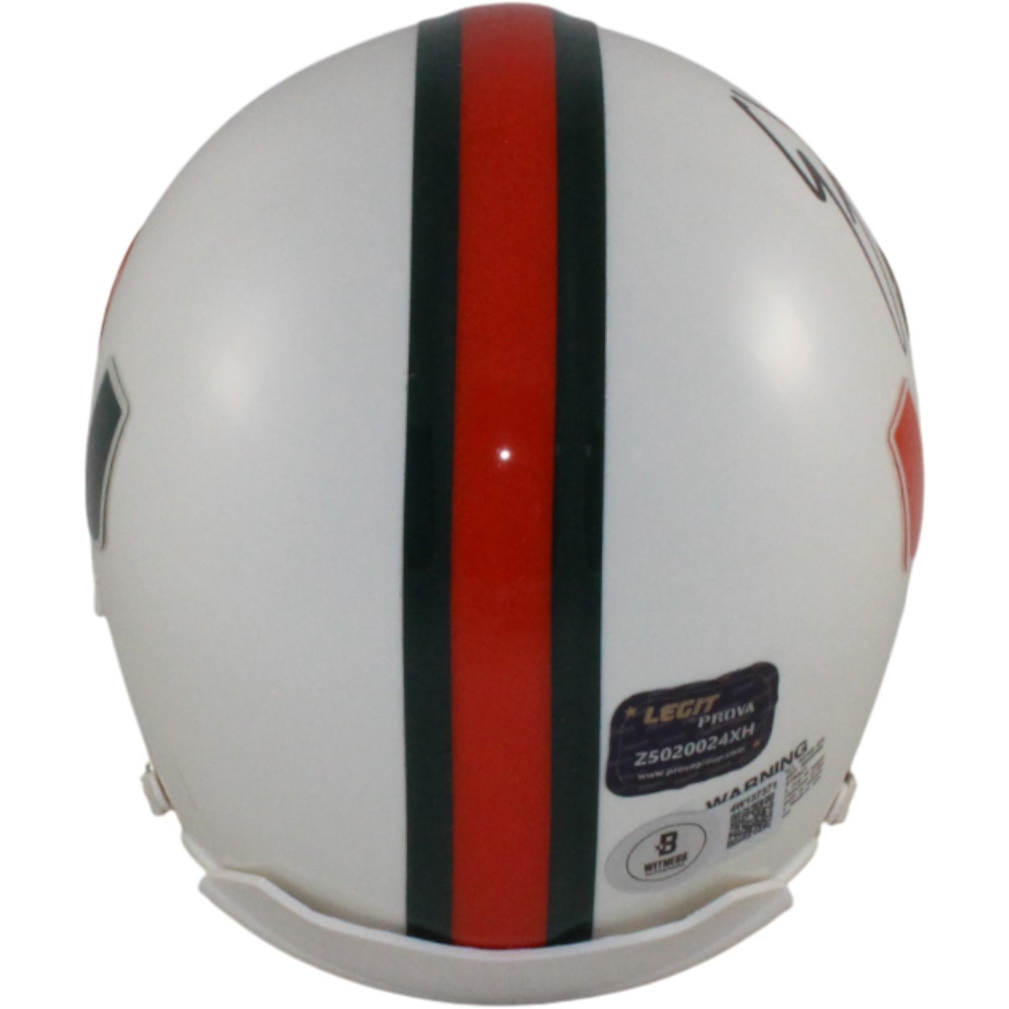 Edgerrin James Signed Miami Hurricanes VSR4 Mini Helmet Beckett