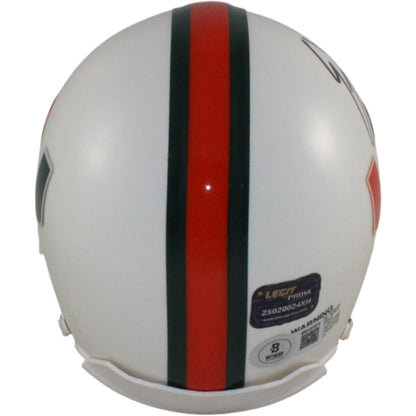 Edgerrin James Signed Miami Hurricanes VSR4 Mini Helmet Beckett