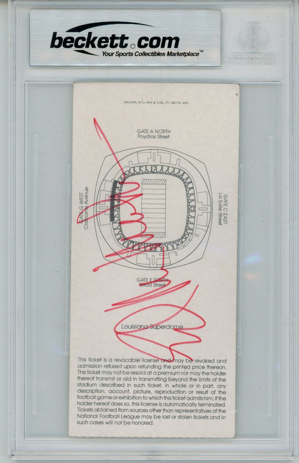 Randy White Signed Ticket - Dallas Cowboys Super Bowl XII SB MVP