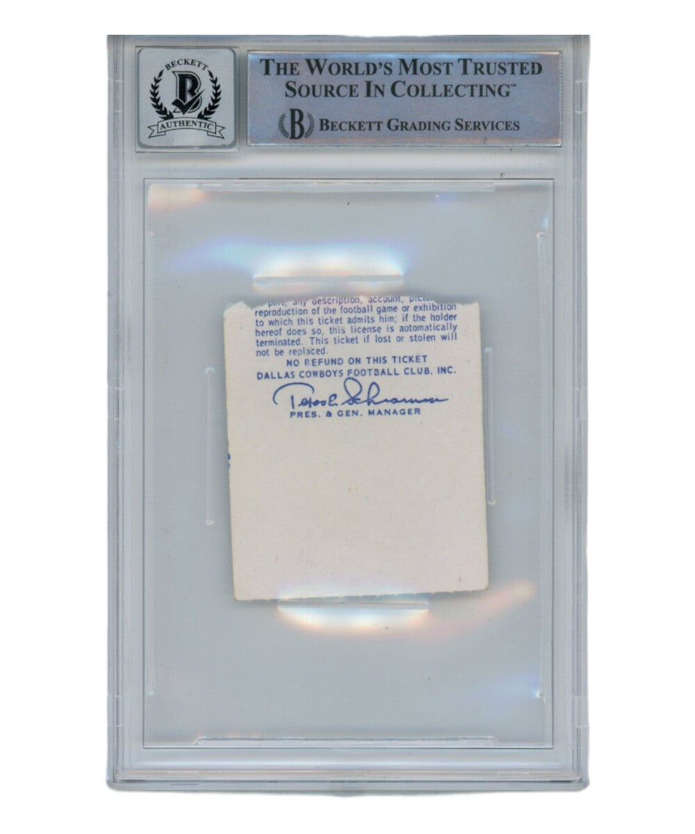 Tony Dorsett Autographed Dallas Cowboys 1979 Playoff Ticket Stub Beckett