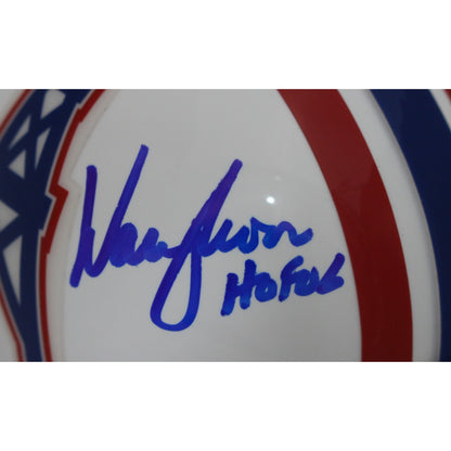 Warren Moon Signed Houston Oilers Throwback VSR4 Mini Helmet