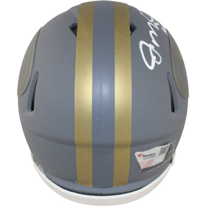 Joe Montana San Francisco 49ers Signed Slate Mini Helmet HOF