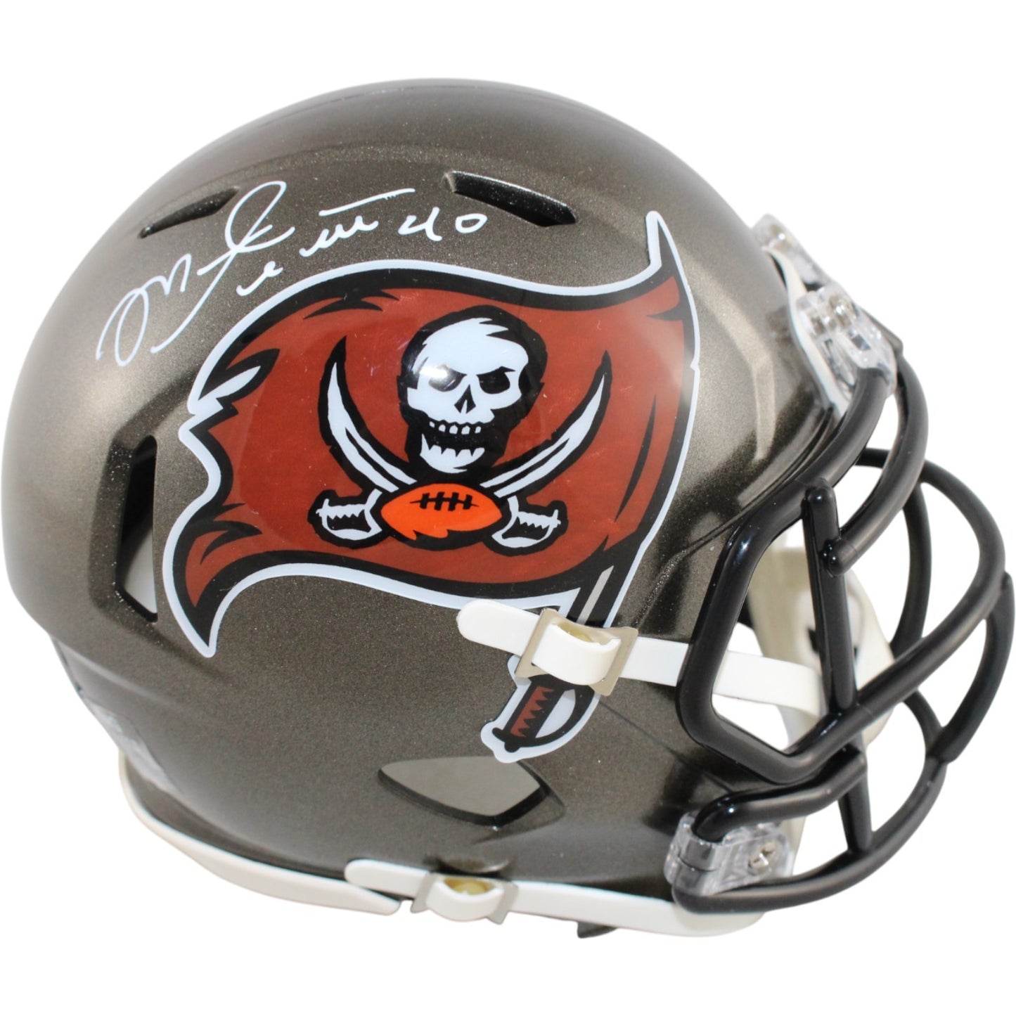 Mike Alstott Signed Tampa Bay Buccaneers Throwback Mini Helmet