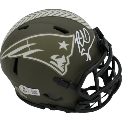 Richard Seymour Signed New England Patriots 2022 Salute to Service Mini Helmet