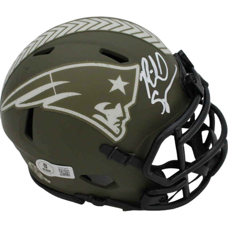 Richard Seymour Signed New England Patriots 2022 Salute to Service Mini Helmet