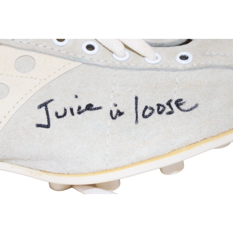 O.J. Simpson Signed Buffalo Bills White Cleats "Juice Is Loose"