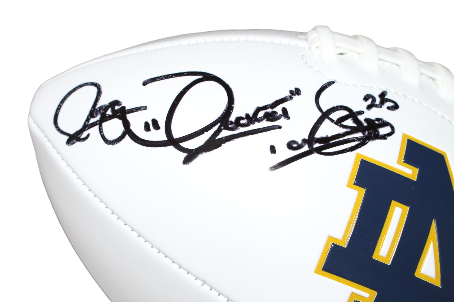 Rocket Ismail Signed Notre Dame Fighting Irish Logo Football