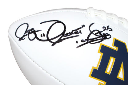 Rocket Ismail Signed Notre Dame Fighting Irish Logo Football