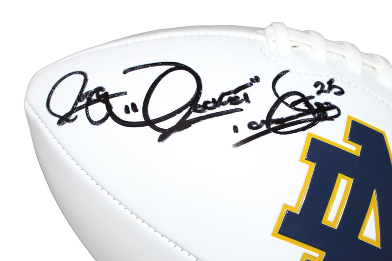 Rocket Ismail Signed Notre Dame Fighting Irish Logo Football