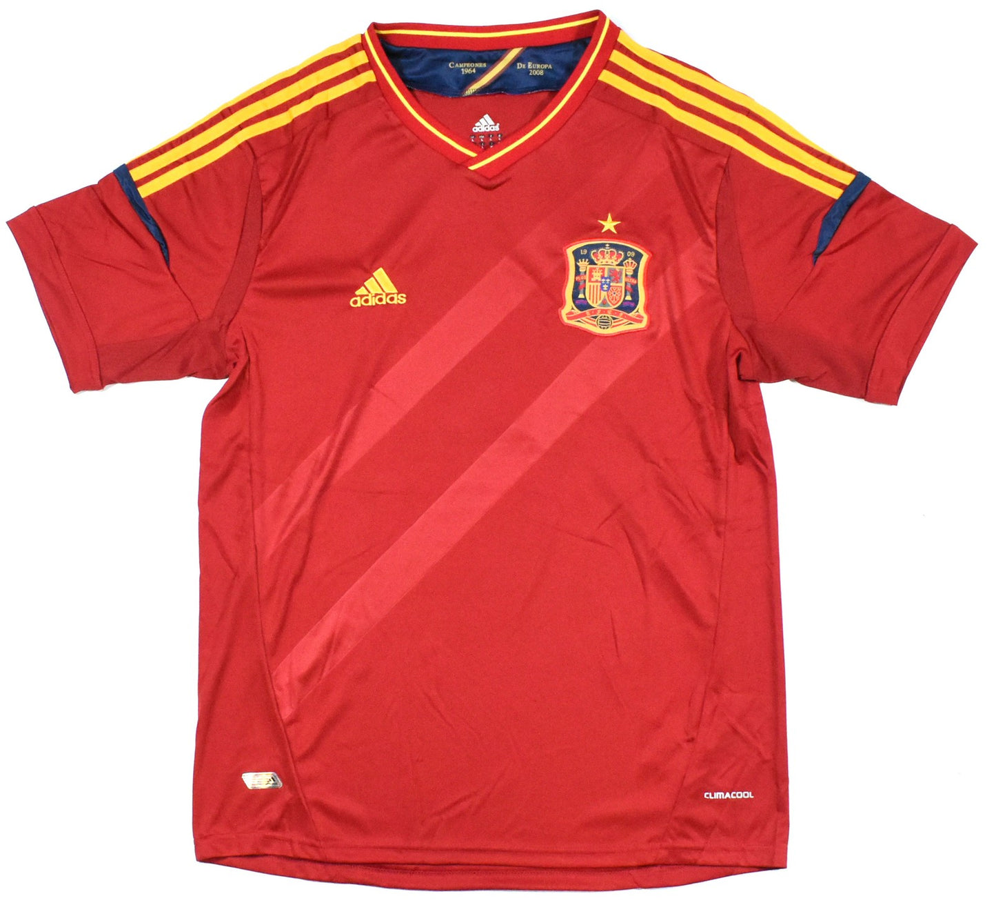 Xavi Autographed Spain Home Soccer Jersey