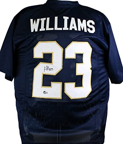 Kyren Williams Signed Notre Dame Custom Blue Jersey