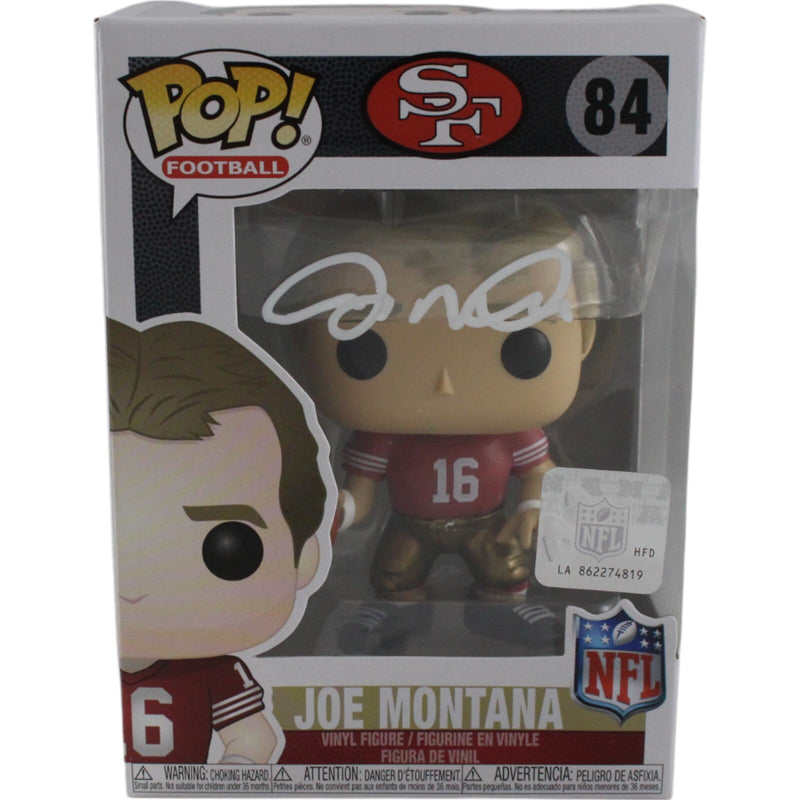Joe Montana Signed San Francisco 49ers Funko Pop! #84 with Hard Protector