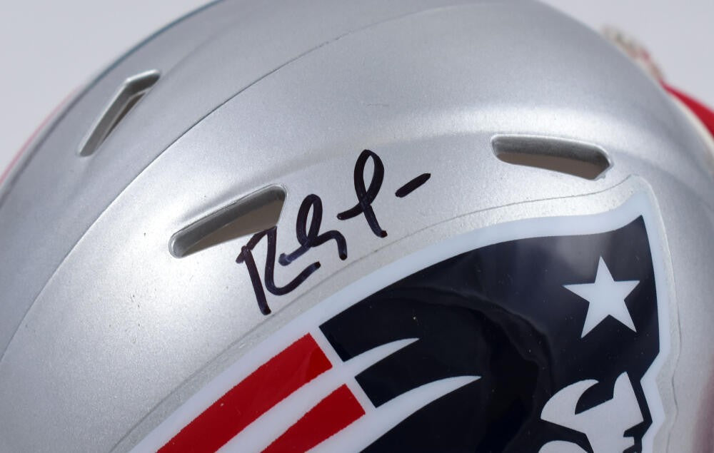 Randy Moss Signed New England Patriots Speed Mini Helmet - Black