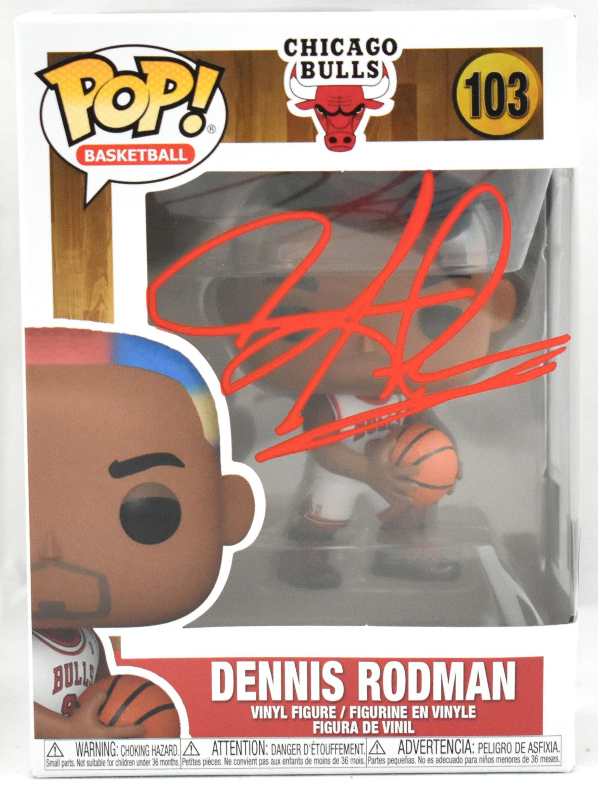 Dennis Rodman Signed Chicago Bulls Funko Pop #103
